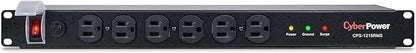 CyberPower CPS1215RMS Surge Protector, 120V15A, 12 Outlets, 15 ft Power Cord, 1U Rackmount