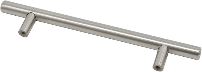 Gobrico 10 Pack 5 Inch Hole Centers Cabinet Handles Brushed Nickel Stainless Steel Cabinet Pulls Satin Nickel Dresser Drawer Pulls Kitchen Handles 7.5" Total Length