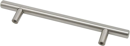 Gobrico 10 Pack 5 Inch Hole Centers Cabinet Handles Brushed Nickel Stainless Steel Cabinet Pulls Satin Nickel Dresser Drawer Pulls Kitchen Handles 7.5" Total Length