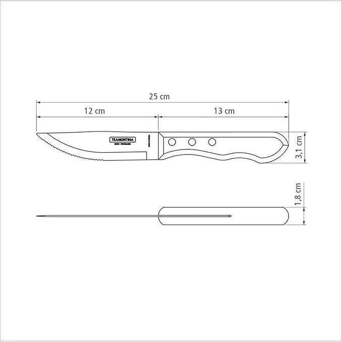 toramontexi-na Jumbo Knives, Poly Wood Dark Brown 34616095