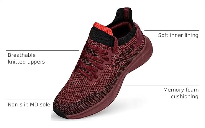Abboos Women's Walking Shoes - Lightweight Breathable Tennis Sneakers for All-Day Standing & Gym Workouts, Non-Slip Athletic Shoes for Travel and Jogging