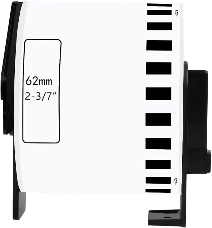 1 Roll Compatible for Brother DK-2205 DK2205 2.4'' x 100' (62mm x 30.4m) Continuous White Paper Tape Shipping Address Thermal Direct Labels for QL-500 QL-570 QL-580 QL-700 Label Printers