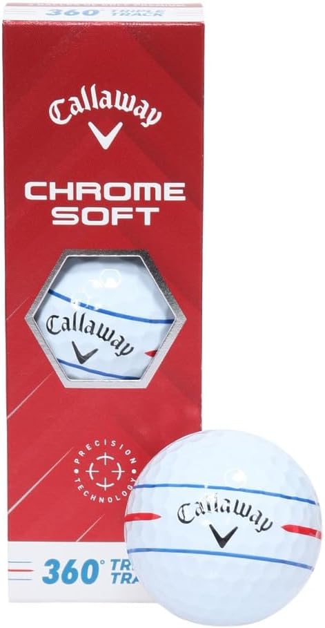 Callaway Chrome Soft Triple Track 360 Golf Balls (White, 3pk) 1 Sleeve 2024