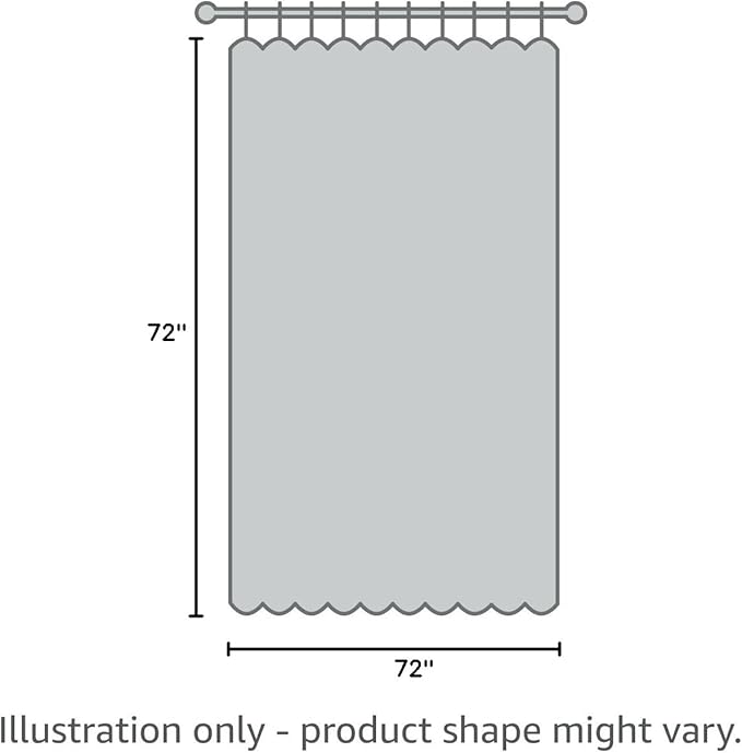 Basics Water Resistant 8-Gauge PEVA Shower Curtain Liner with Metal Grommets and Plastic Hooks, 72"L x 72"W, Clear