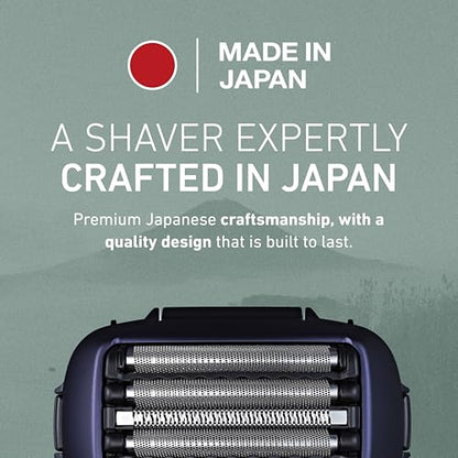 Panasonic ARC5 Electric Razor for Men Face, Wet & Dry Shavers for Men with Foil Shaver, Pop-up Trimmer, Ultra-Fast 5-Blade, Smart Shave Sensor, 16D Flexible Pivoting Head - ES-ALV6HA (Navy)