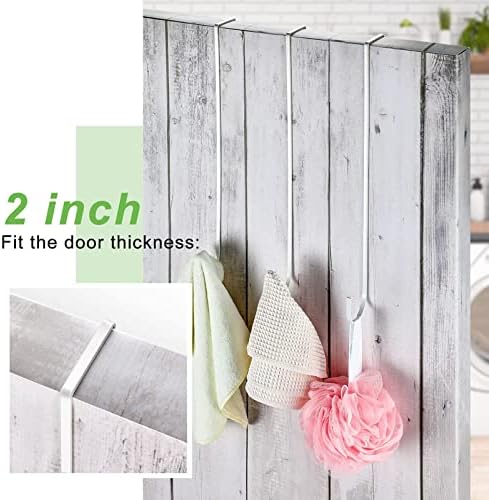 Hotop 15 Inch Wreath Hangers for Front Door Wreath Doors Hangers Steel Material Clothes Towel Hooks Holder Over The Door Hanger Hooks for Christmas Halloween Front Decorations(White,2 Pieces)