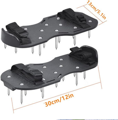 Lawn Aerator Shoes, Spike Shoes Lawn Aerator Tool Aeration Shoes for Epoxy Floor, Lawn Yard Patio Lawn Garden Yard (Black)