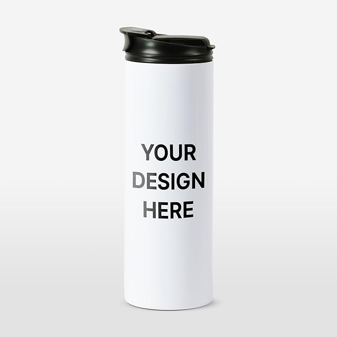 20oz Sublimation Tumbler with Dual-Opening Lid  DIY Stainless Steel Insulated Cup for Heat Transfer Vinyl, Sublimation, and Custom Drinkware  Smooth Surface for Vibrant Designs (White)