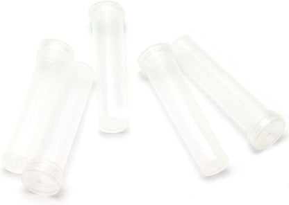 RuiLing 20pcs Transparent Flower Nutrition Tube Plastic Water Tube with Cap to Keep Flower Fresh for Wedding Event Arts Crafts Floral Hydroponic Container 72x18mm