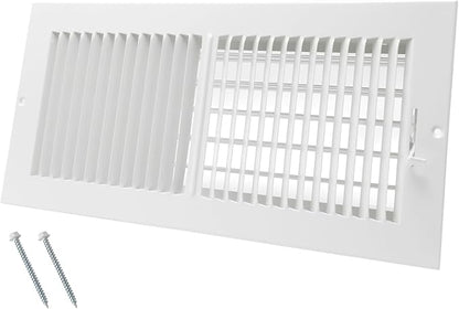 14 x 6 Inch Duct Opening Air Vent Covers for Wall or Ceiling - High Airflow 2 Way Steel Ventilation - Adjustable WallCeiling Register, 15-34 Inch x 7-34 Inch Overall Dimensions