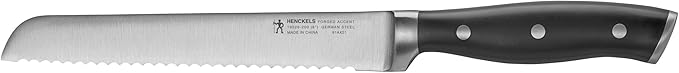 HENCKELS Forged Accent Razor-Sharp 7-inch Hollow Edge Santoku Knife, White Handle, German Engineered Informed by 100 Years of Mastery