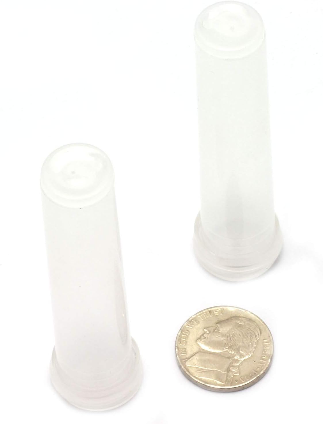 RuiLing 20pcs Transparent Flower Nutrition Tube Plastic Water Tube with Cap to Keep Flower Fresh for Wedding Event Arts Crafts Floral Hydroponic Container 72x18mm