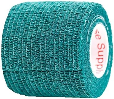 Vet Wrap Tape (Hunter Green) (2 Pack) (2 Inch x 15 feet) Self Adhesive Adherent Adhering Cohesive Flex Self Stick Bandage Grip Roll Dog Cat Pet Horse