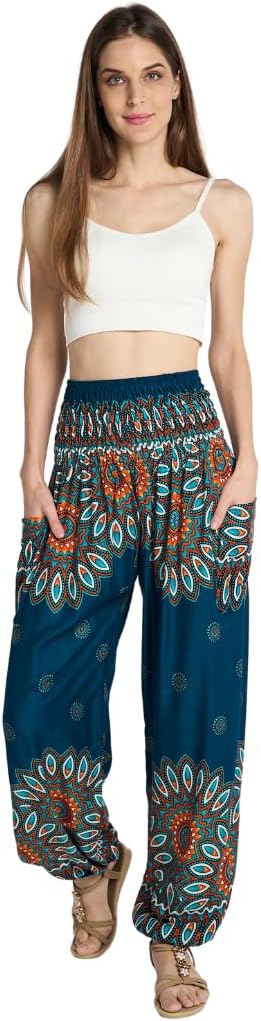 Banjamath Tranquil Threads High-Waisted Boho Harem Yoga Pants for Women