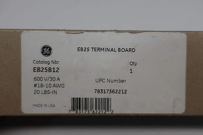 General Electric GE EB25B12 Terminal Board 600V-AC 18-10AWG