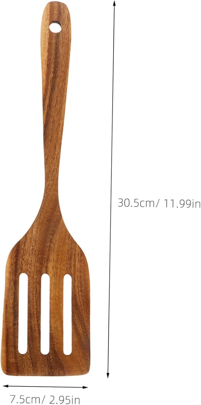 Elegant Wooden Multi-purpose Spatula Kitchen Turner Set for Cooking Nonstick Wood Cooking Spatula Portable Kitchen Supplies