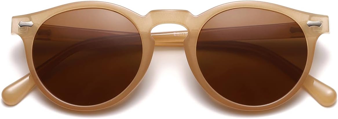 Nidovix Vintage Round Polarized Sunglasses, UV400
