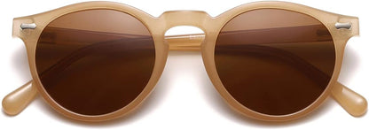 Nidovix Vintage Round Polarized Sunglasses, UV400