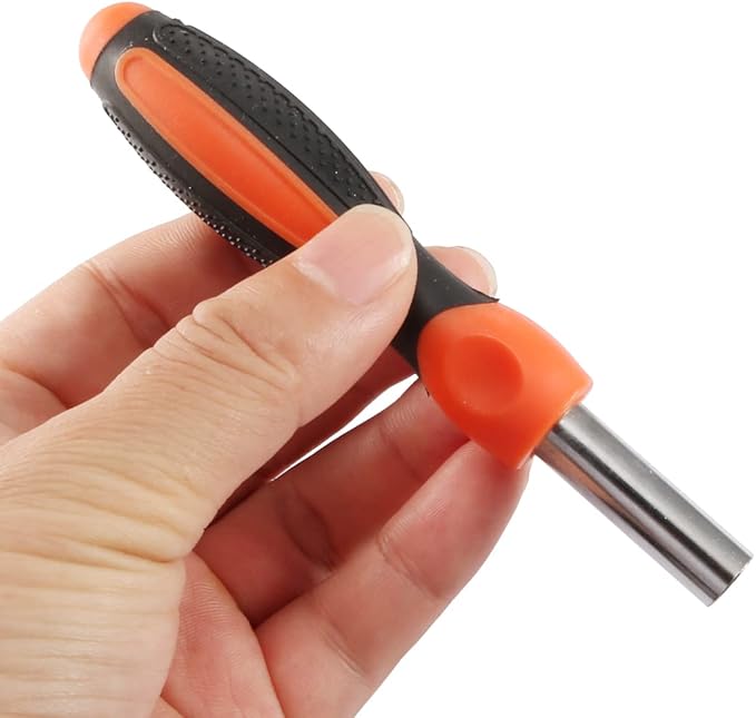 uxcell Screwdriver Non-Slip Wrench Handle 14 Inch Drive Magnetic Bit Holding Handle 4.8inch Length