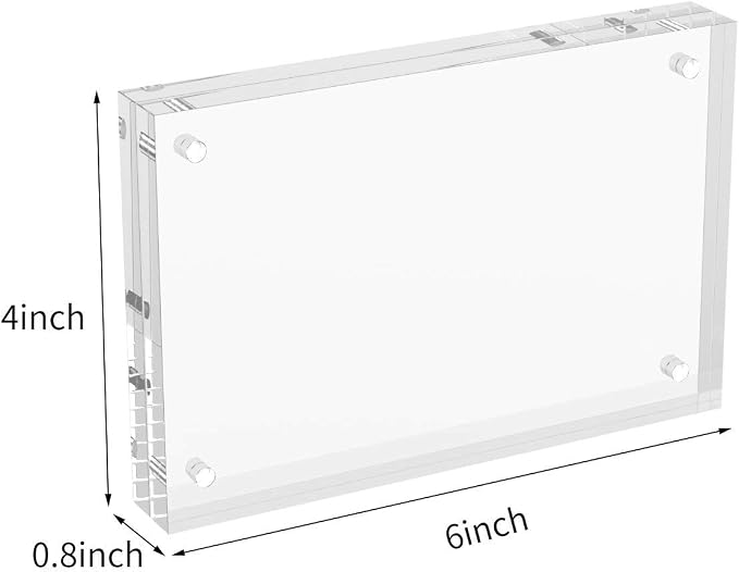 AITEE 4x6 Acrylic Picture Frames 2 Pack, Clear Picture Frames,20% Thicker
