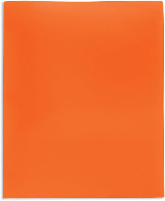 Office Depot¬Æ Brand School-Grade 2-Pocket Poly Folder, Letter Size, Orange