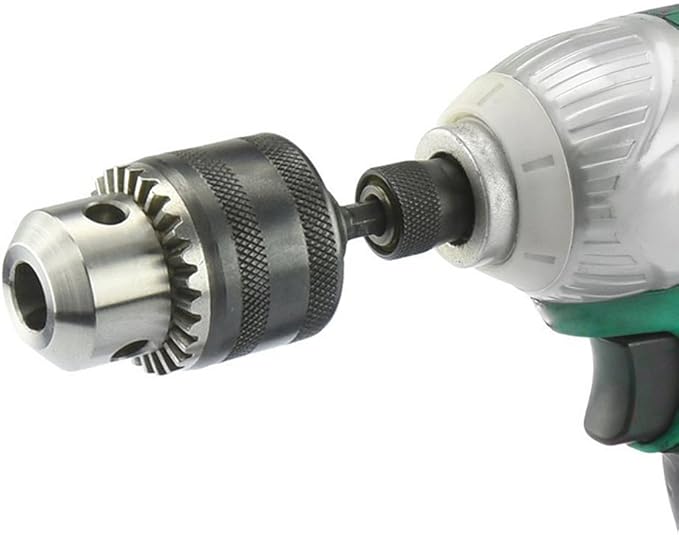 1.5-13mm Capacity Drill Chuck, 1/2-20UNF Mount Impact Driver Bits Chuck Conversion 1/4" Hex Shank Quick Connect Change Adapter Converter with Chuck Key
