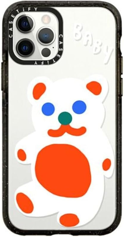 CASETiFY Impact Case for iPhone 12 iPhone 12 Pro - Baby Bear by Katie Benn - Clear Black