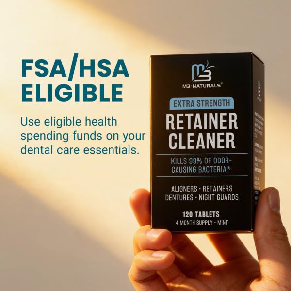 Extra-strength cleaning tablets for dental appliances; remove odors, discoloration, stains, and plaque for a fresh, clear look.