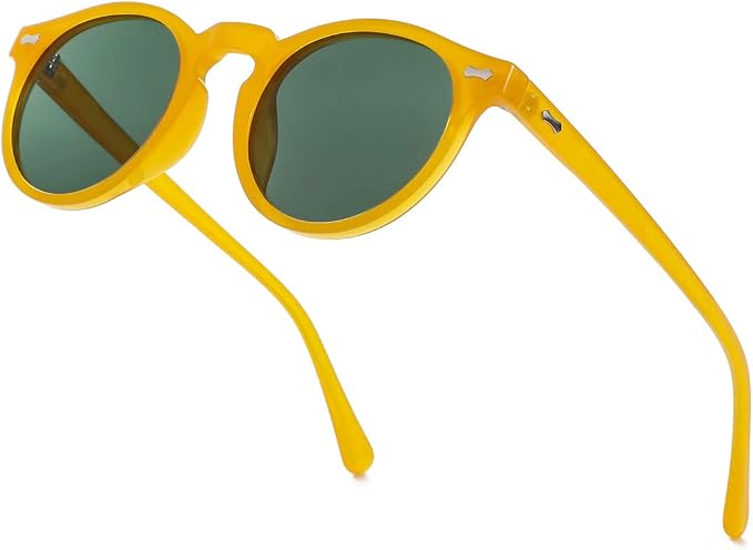 Vintage Polarized Sunglasses for Men Women Round Retro Classic Fashion Eyewear UV400 Protection Sun Glasse