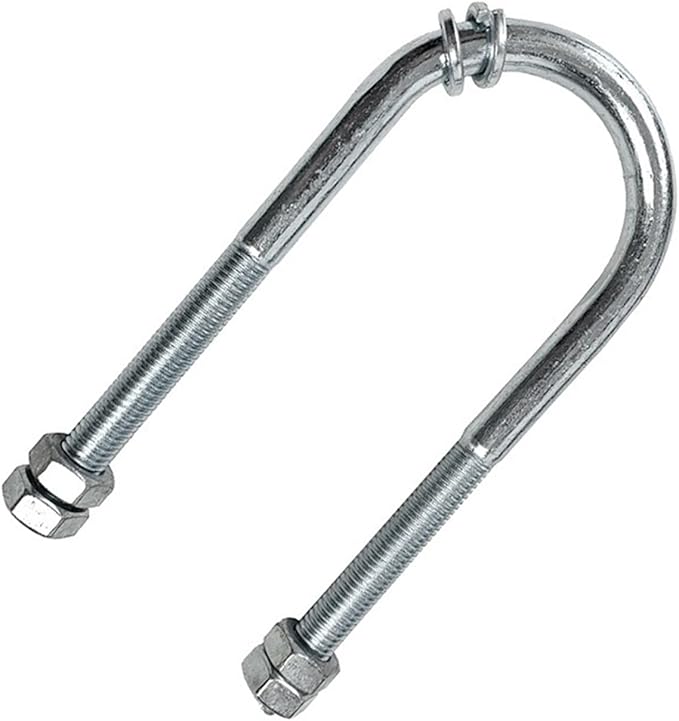 2PCS High Tensile Zinc Plated Axle U Bolt 60mm Round M12 Leaf Spring Clamp Trailer Truck Parts