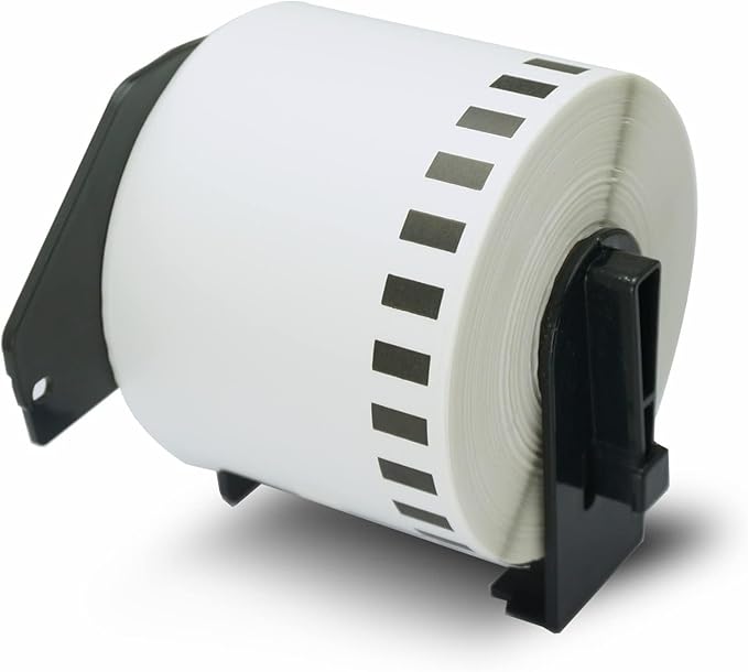 BETCKEY - 1 Rolls Compatible Brother DK-2205 62mm x 30.48m(2-37" x 100') Continuous Length Paper Tape Labels With Refillable Cartridge