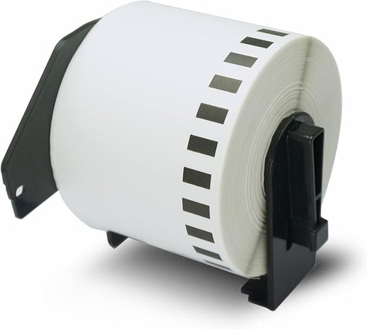 BETCKEY - 1 Rolls Compatible Brother DK-2205 62mm x 30.48m(2-37" x 100') Continuous Length Paper Tape Labels With Refillable Cartridge