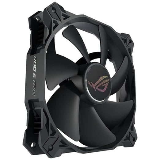 ASUS ROG Strix XF120 Whisper-Quiet, 4-pin PWM Fan for PC Cases, Radiators or CPU Cooling (120mm, up to 400,000 Hours lifespan, Magnetic-Levitation, 1800RPM)