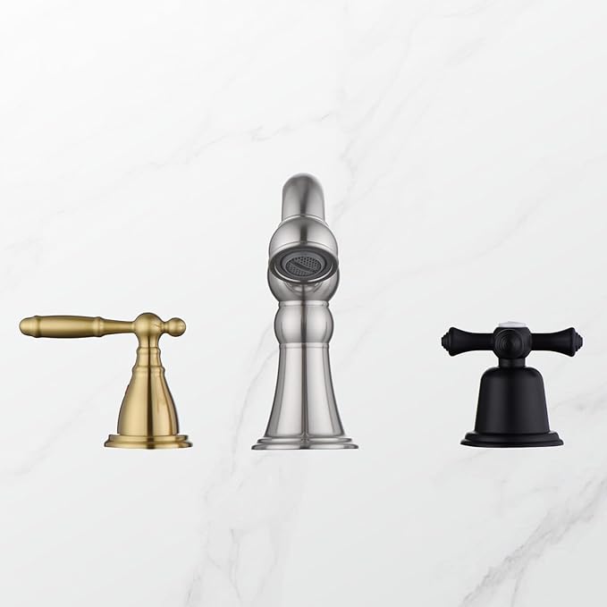 RKF Faucet- Replacement Lever Handles with Valve Faucet Accessory Faucet Parts Faucet Kit Brushed Gold W013