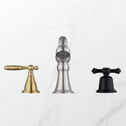 RKF Faucet- Replacement Lever Handles with Valve Faucet Accessory Faucet Parts Faucet Kit Brushed Gold W013