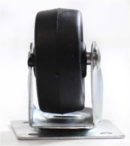 HELIOS 4 Piece 40MM (1-1/2 inch) Casters (Fixed Position) - | Ideal for Carts, Furniture & Classroom Equipment | Non-Locking Durable metal Wheels