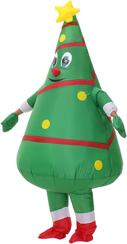 Santa Claus Inflatable Costume Xmas Santa Blow Up Suit Santa Christmas Costume Jumpsuit