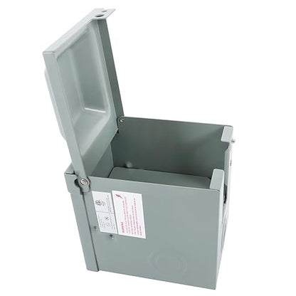 labwork 20A Outdoor Outlet Box GFCI Protected Outlet, Weatherproof Metal Enclosure, Easy Installation