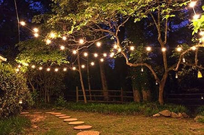 GOOTHY 50Ft LED String Lights, G40 LED Outdoor String Lights with 22 Shatterproof Globe LED Bulbs (2 Spare), IndoorOutdoor Decoration String Lights for Patio Garden Bistro Backyard -White Wire
