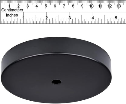 Arturesthome 4.7" Black Ceiling Canopy Light Kit Rewind Single Hole with Hardware,Ceiling Plate for Pendant Lighting or Chandelier,Easier to Install Than Standard Canopies