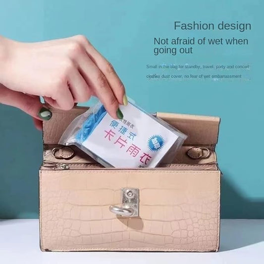 Disposable Card Raincoat Compression Adult Children Men and Women Thick Portable Scenic Spot Disposable Raincoat Wholesale