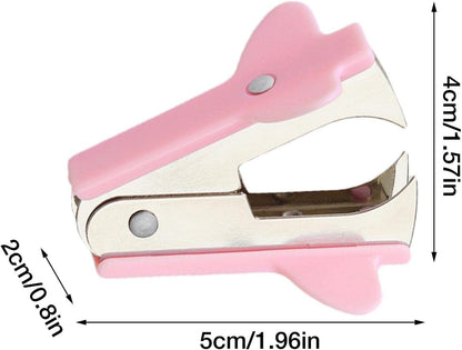 Pink Stapler Removal Tool, Stapler Removals Puller Tool, Wear-Resistant Remover Tool with Non-Slip Handle, Staple Puller Tool Supplies for Students, School, Home, Teachers Staple Removers