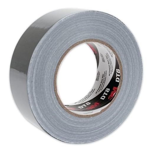 3M DT8 Industrial Strength Multi-Use Duct Tape, Silver, 1.88in x 60 yd x 8 mil Thickness – Professional Grade Adhesive, 1 Pack