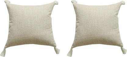 Throw Pillow Cover Pack of 2, Decorative Throw Pillow Case, Japanese Cushion Cover with Zipper Closure, Pillow Covers for Chair, Sofa, Bed, Living Room and Home Decor, 18 x 18 in Day