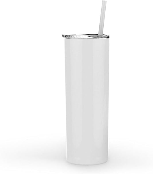 Maars Skinny Steel Stainless Steel Tumbler, 20 oz  Double Wall Vacuum Insulated (White)