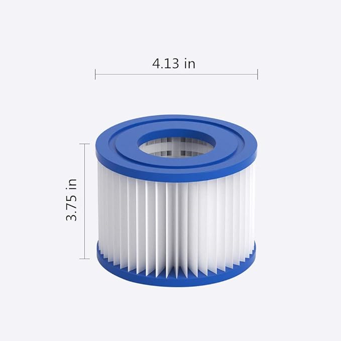 Pool pump filter cartridge, 4.13 x 3.75 inch D-type filter cartridge (pack of 4)