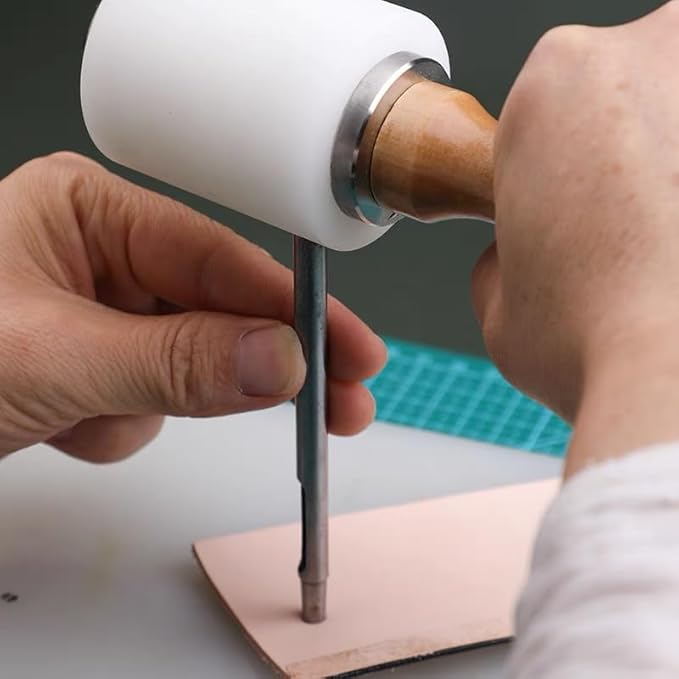Nylon HammerOoaLeather CraftsOoaWooden Handle Leather Carving Hammer For Diy Handmade Leather