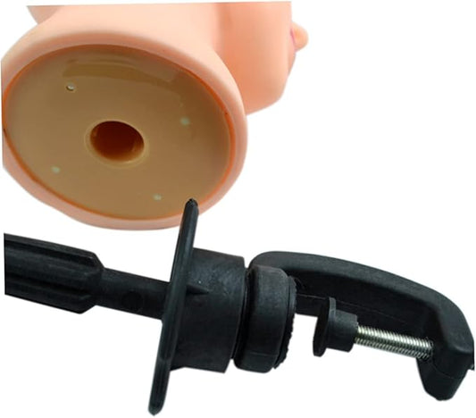 Wig Stand, Adjustable Wig Mannequin Head Stand, Plastic C Clamp Wig Head Stand Holder for Manikin Training Practice Head Wig Display