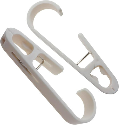 4PCS Coat Clip Towel Clip Bathroom Hanging Swivel Clothespin Hook 135mm Multi Purpose Clothespin Hook Towel Clip Storage Hanging Curtain Clip Hook Balcony Drying Clothespin Black and White