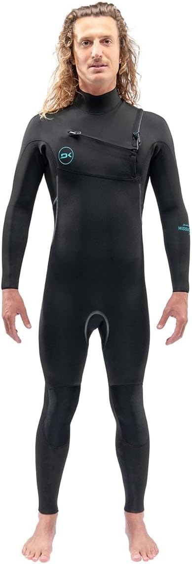 Dakine Men's 4/3mm Mission Chest Zip Fullsuit Wetsuit Black, X-Large